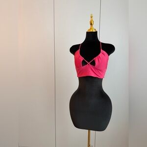 HIIT Bralette with Ruche Detail in Pink